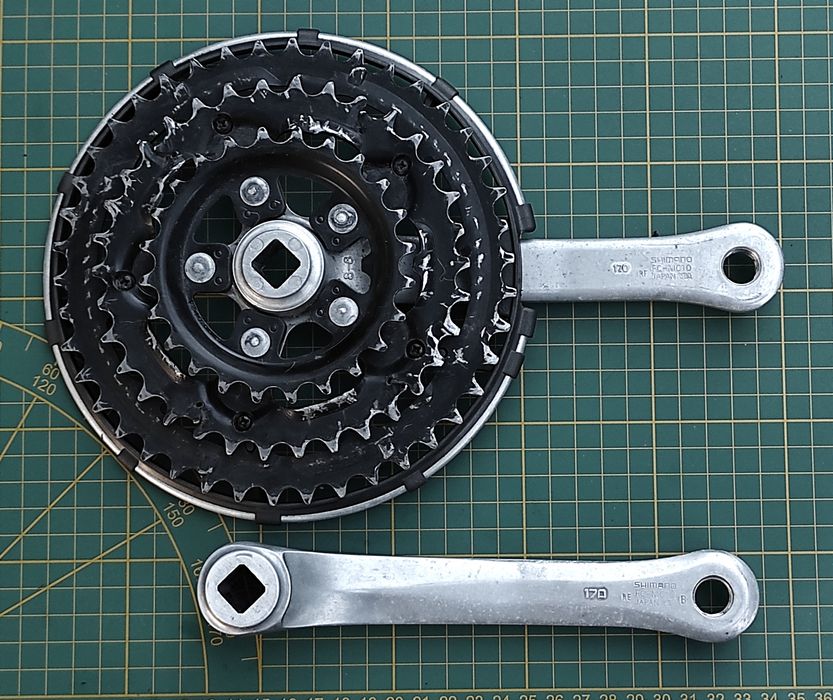 Mechanizm korbowy shimano alivio FC-M010 retro 170 mm