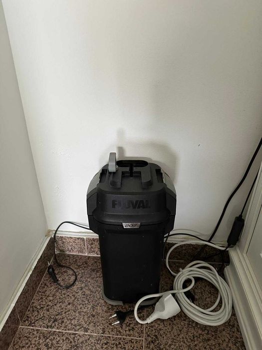 Aquario 60 cm + aquecedor+ filtro fluvial 207 externo + luz