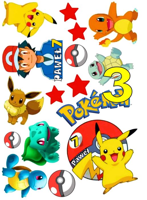 Pan Opłatek na tort - POKEMON A4