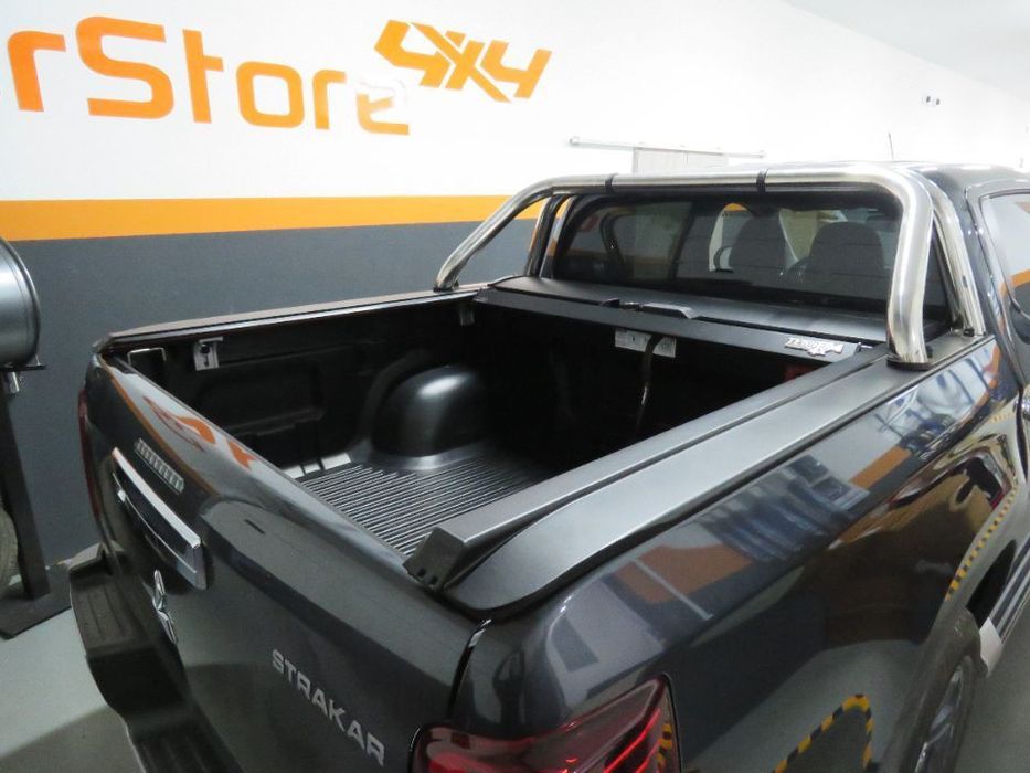 Cobertura Roll Cover Mitsubishi L200 + Cabine Dupla em preto matte
