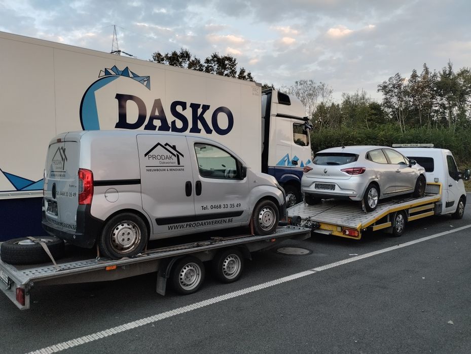 Transport aut maszyn budowlanych motocykli Belgia Holandia Niemcy