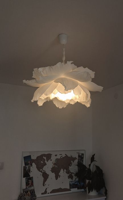 Lampa DIY z krepiny