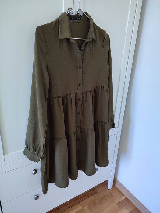 Sukienka babydoll khaki Sinsay XS/S