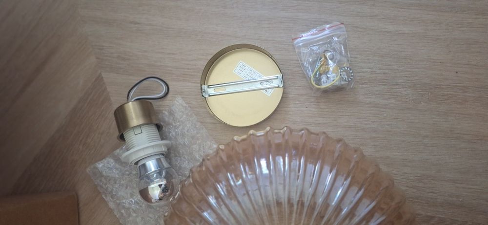 Lampa ścienna kinkiet szkło