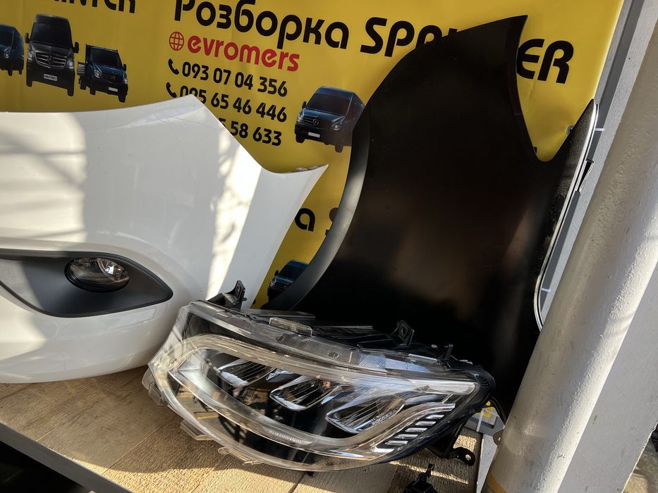 Морда  комплектна рестайлінг mercedes Sprinter w907 w910 2018-2025