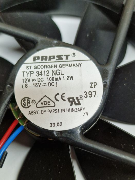 #152    Wentylator PAPST - 3412NGL - 12V
