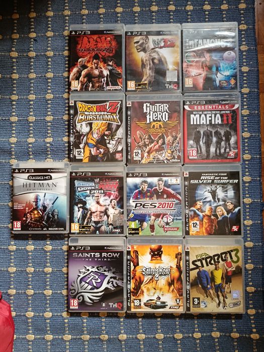 Lote PS3 Fat YLOD + Comando + Kit Buzz + 12 Jogos