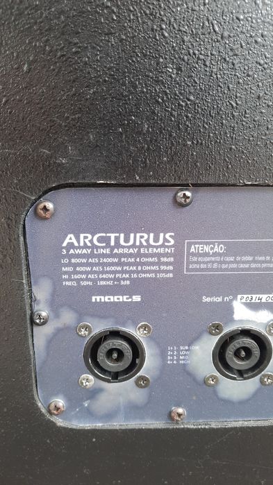 Sistema de som line array 3vias