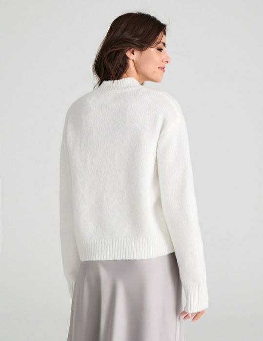 Новий! Святковий різдвяний джемпер, светр біла кофта. M (44-46)