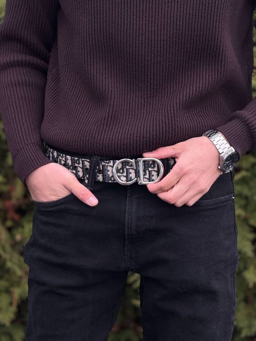 Ремінь Dior унісекс | стильний ремінь Діор | подарунковий комплект