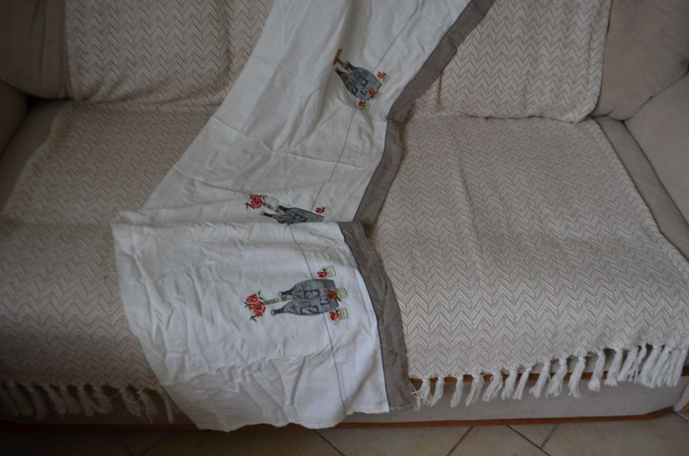 zazdrostka firanka stara haftowana