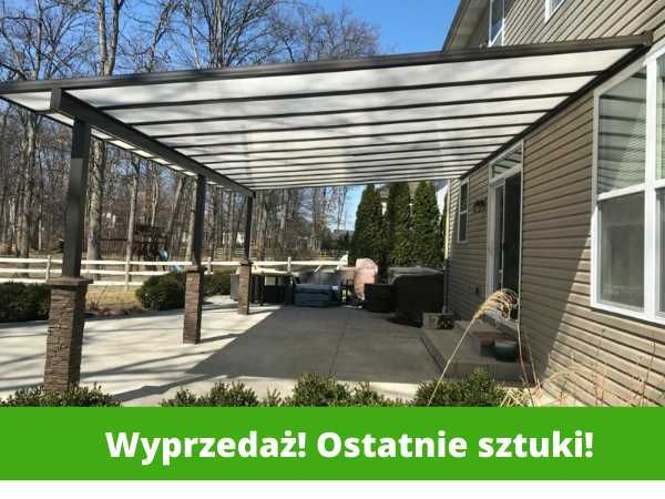 Pergola Altana Zadaszenie tarasu Aluminium i poliwęglan 3,73 x 3,03 m
