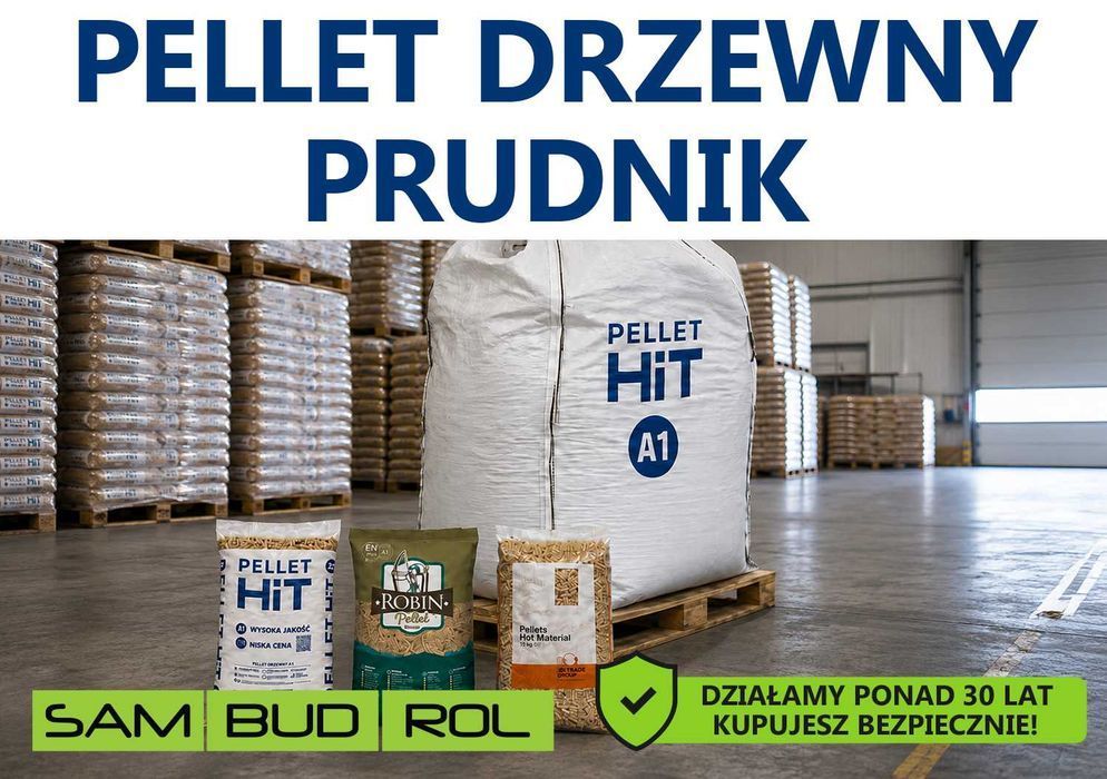 Pellet drzewny PRUDNIK, klasa A1 oraz A2, big bag i workowany, transport pod dom, bezpieczna płatność u kierowcy!