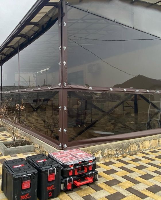 Прозорі штори ПВХ. Тенти. М'які вікна. Гнучкі вікна. Мягкие окна.