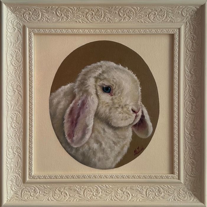 Картина олійними фарбами. Кролик
