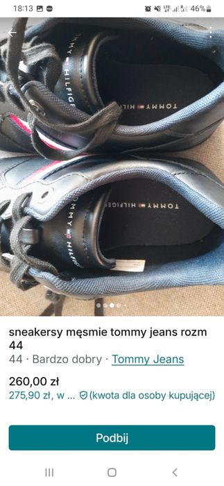 sneakersy męskie tommy jeans rozm 44