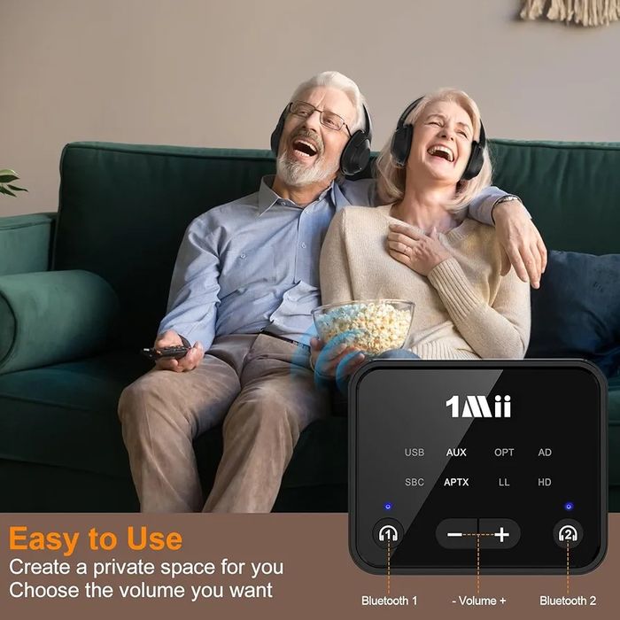 1Mii-BO6T6 Transmissor Bluetooth 5.3 para TV para fones de ouvido sem