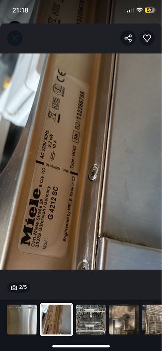 Maquina miele g4212