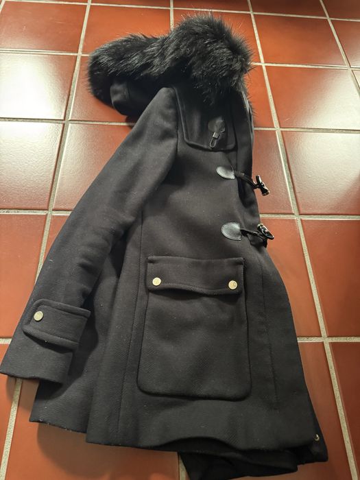 Casacos fazenda com capuz e pelo loja zara