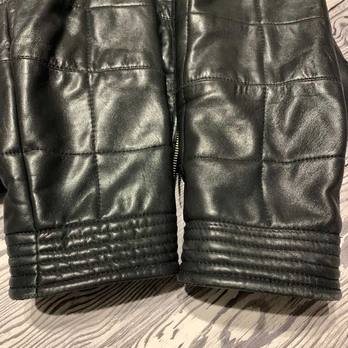 Кожаная куртка Gara Black Bomber Rick Chrome Hearts Opium Archive