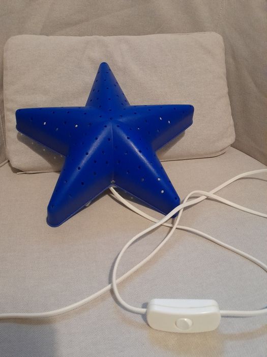 Candeeiro estrela azul