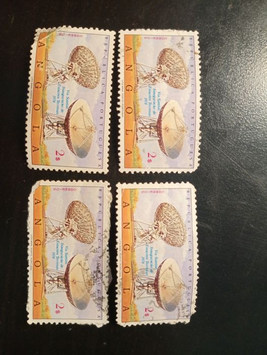 4 Selos 2§50 escudos  - Comunicações via satelite	Angola	1974*