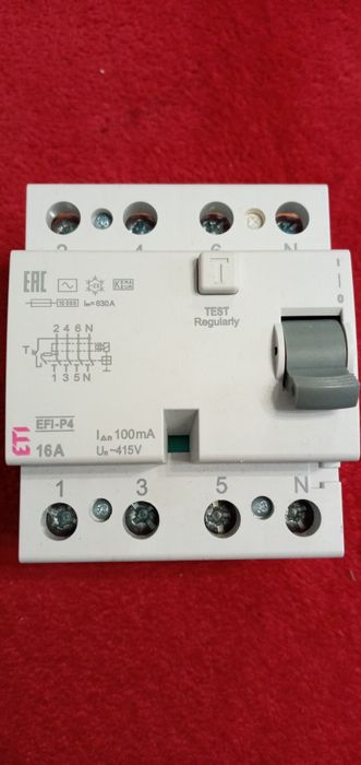 ПЗВ ETI EFI6-P4 3P+N 25А 30 мА