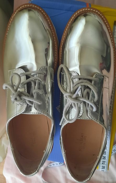 Туфли  , лоферы зеркальные
