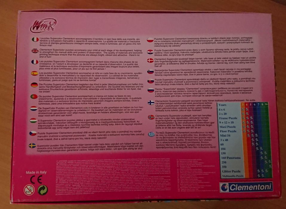 Puzzle Winx Club Clementoni 104 peças usado como novo