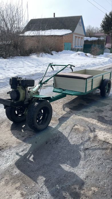 Мотоблок с прицепом, адаптер.