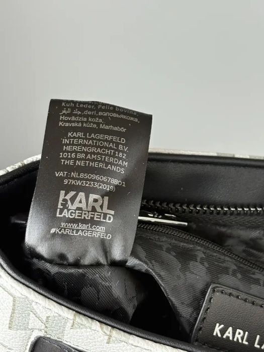Сумка через плече Karl Lagerfeld у 2-ох кольорах: Чорний, Сірий.