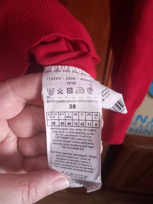 TAIFUN czerwony golf rozmiar 38