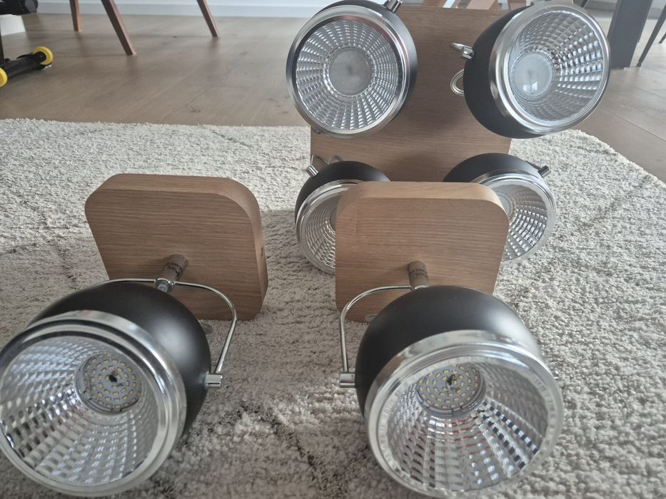 Lampy retro / loft Spot light Ball Wood