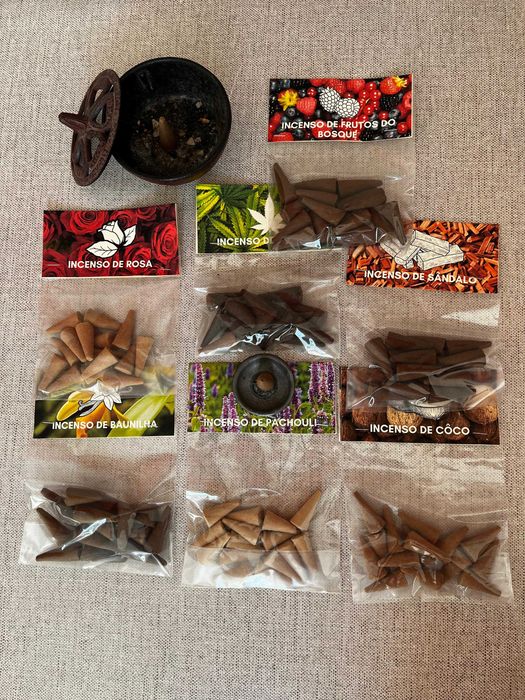 7 pacotes incenso 100% ecológico – vários aromas
