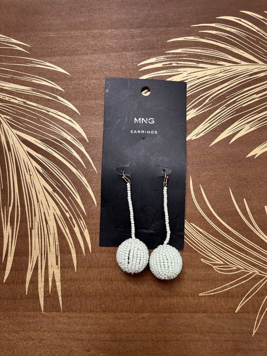 Kolczyki Mango MNG Earrings boho etno casual wiszące korale koraliki