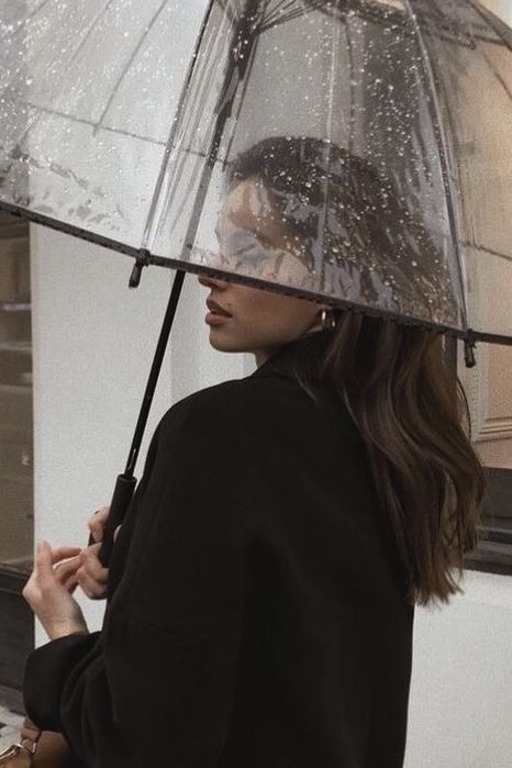 Transparentny przezroczysty parasol umbrella