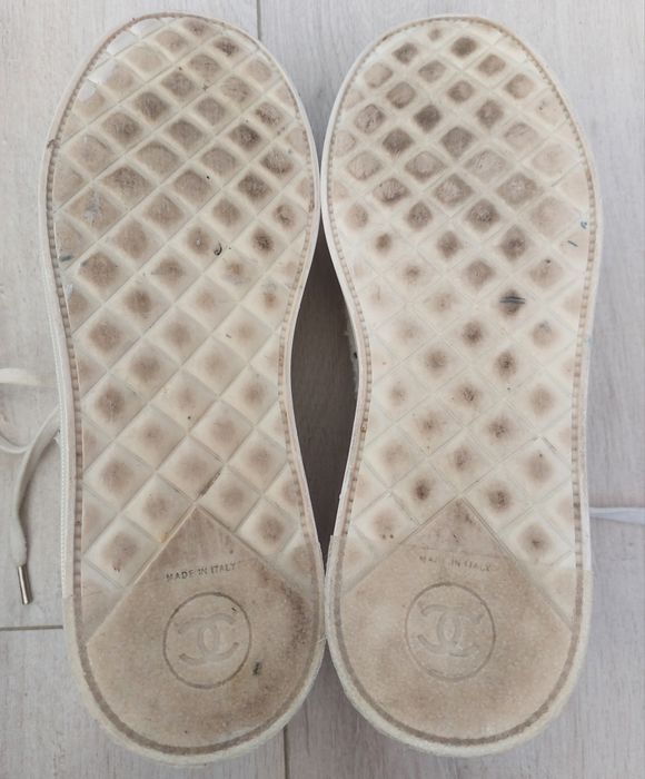 Chanel trampki tweed pearls 39
