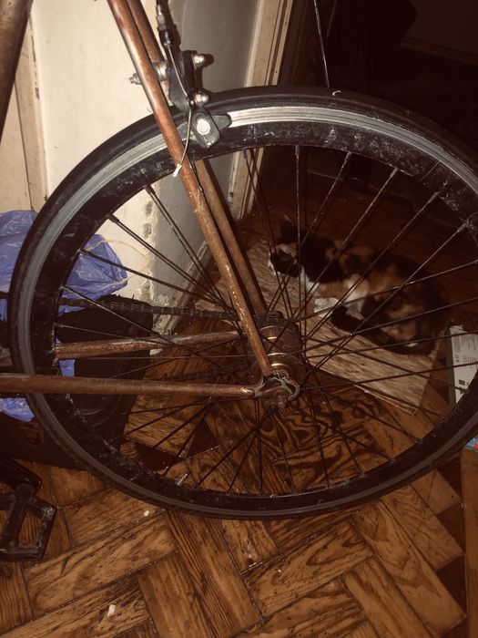 Bicicleta com rodas de carbon e kua. aluminio