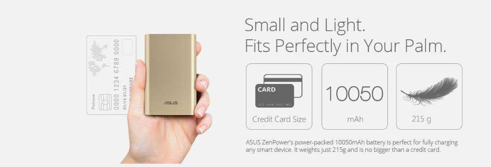 NOVO!! Asus Powerbank ZenPower 10.050mAh (Gold)