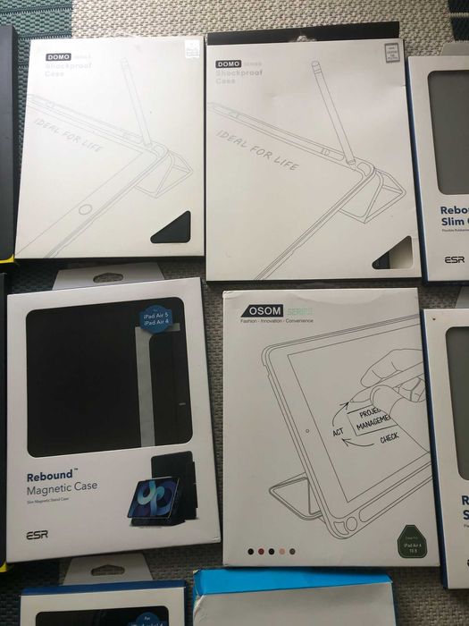 Lot of 12 Tablet Cases + 2 Laptop Stands – Brand New64564001244162123