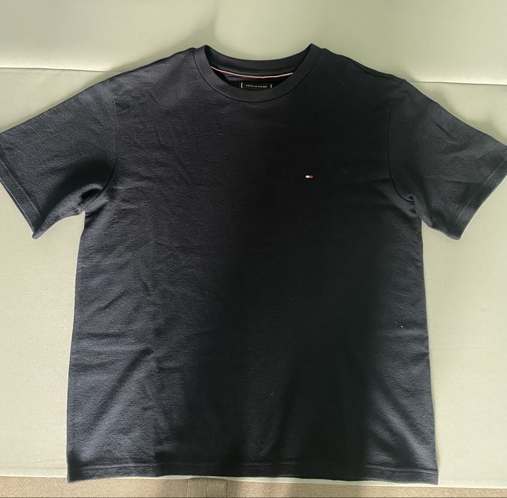 чоловіча синя футболка tommy hilfiger (crepe)