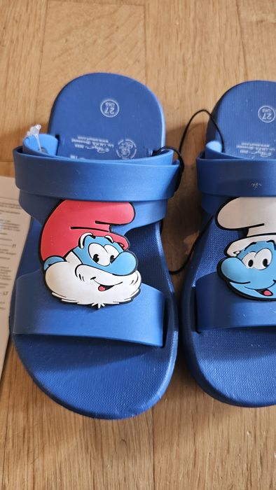 Nowe klapki basen Smerfy 27 dzieciece
