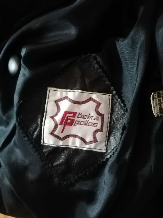 Casaco em pele genuína