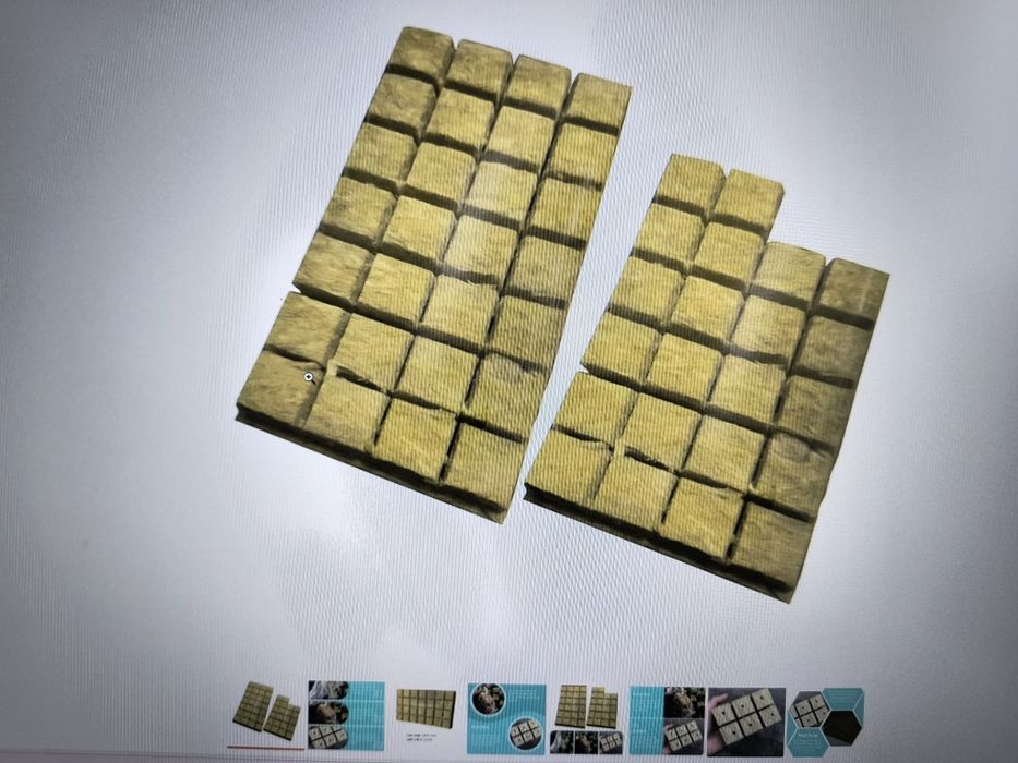 Bloki do sadzonek EcoGrow Rockwool hydroponic 50szt