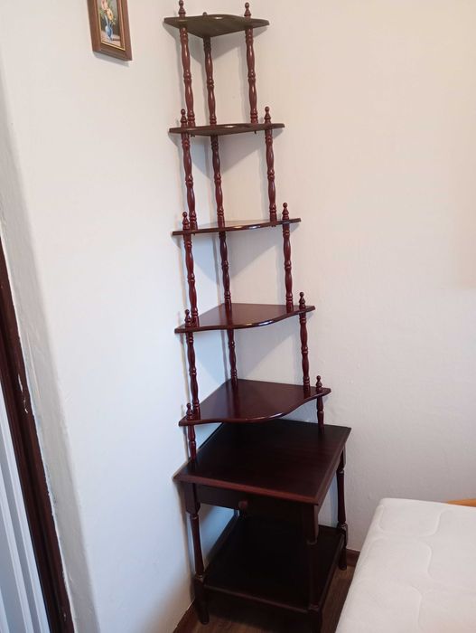 Regał drewniany ozdobny + półka