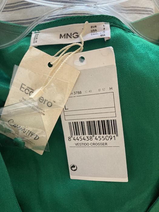 Zielona sukienka Mango, r. L