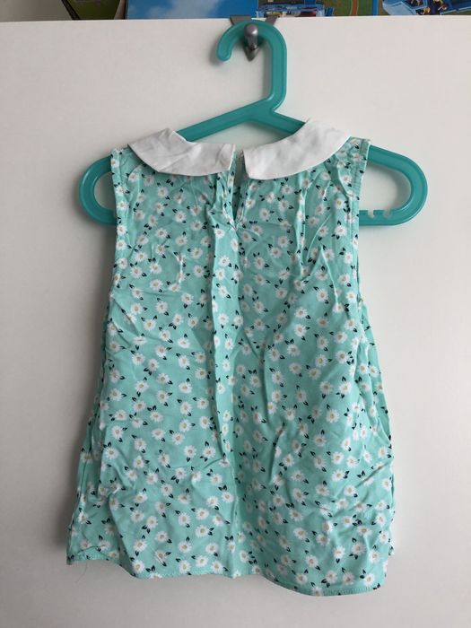 Komplet falbanki zestaw h&m 134/140 new look miętowy 9-10