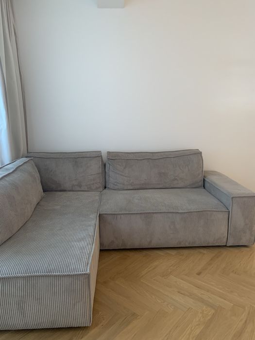 Narożnik sofa kanapa rozkładany beżowy domoteka prawie nowy