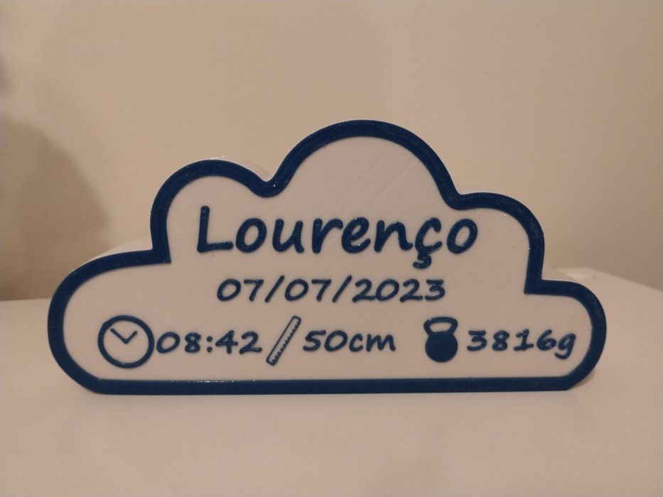 Luz de presença em forma de nuvem personalizável