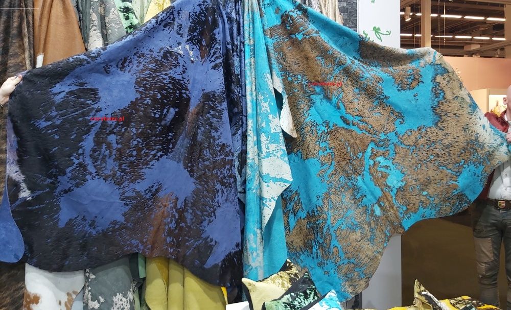 Luksusowy dywan ze skóry bawolej stylizowany. Nowość 2020